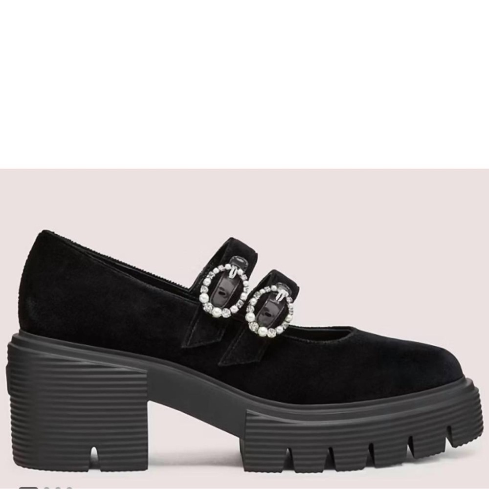 STUART WEITZMAN soho leighton platform mary jane in black 10.5 - Picture 3 of 16